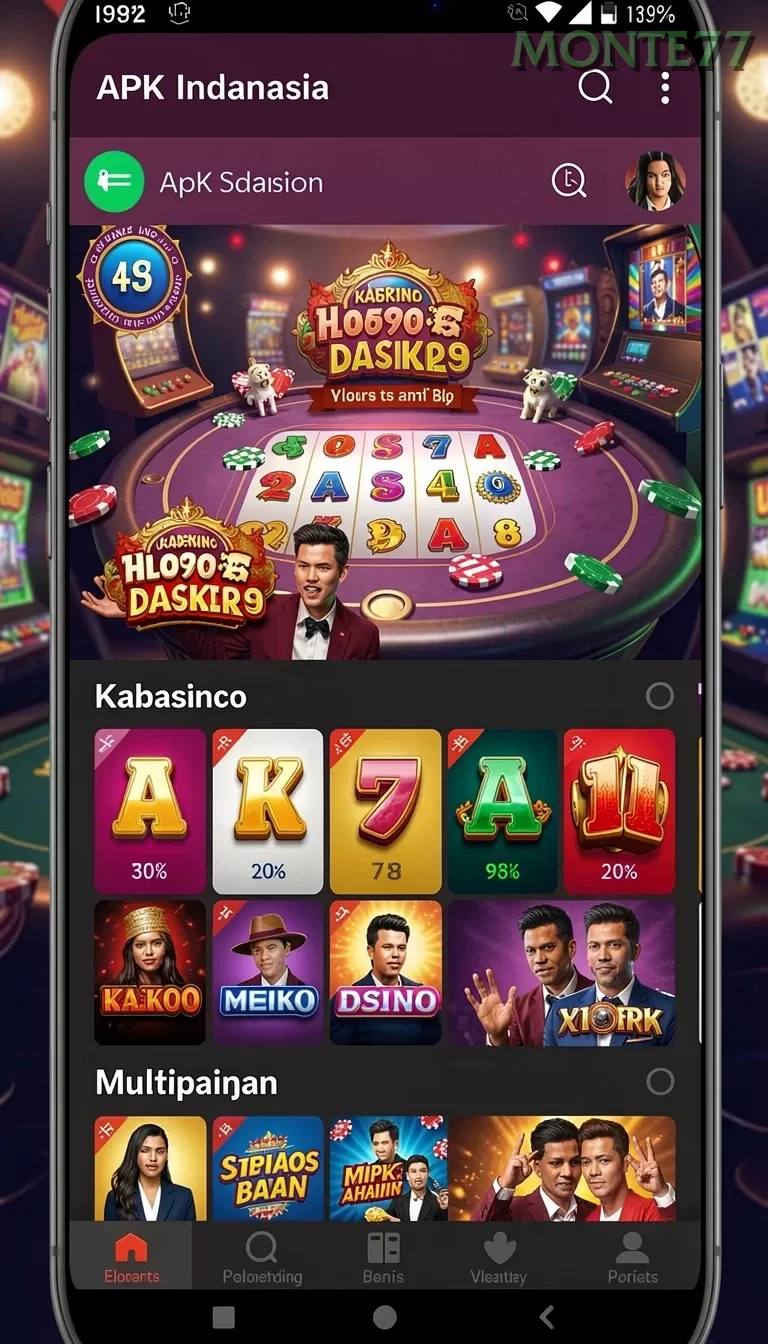 Cuplikan layar CEMARA77 — menu navigasi