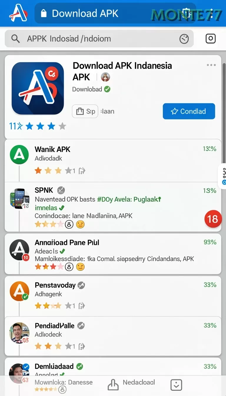 Cuplikan layar Y89 — menu navigasi