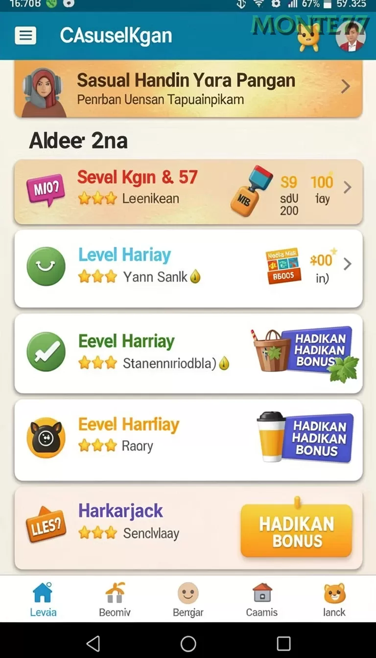 Cuplikan layar NAGAHOKI88 — menu navigasi